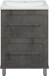 Misty Тумба с раковиной Марта 60 темный бетон – фотография-1